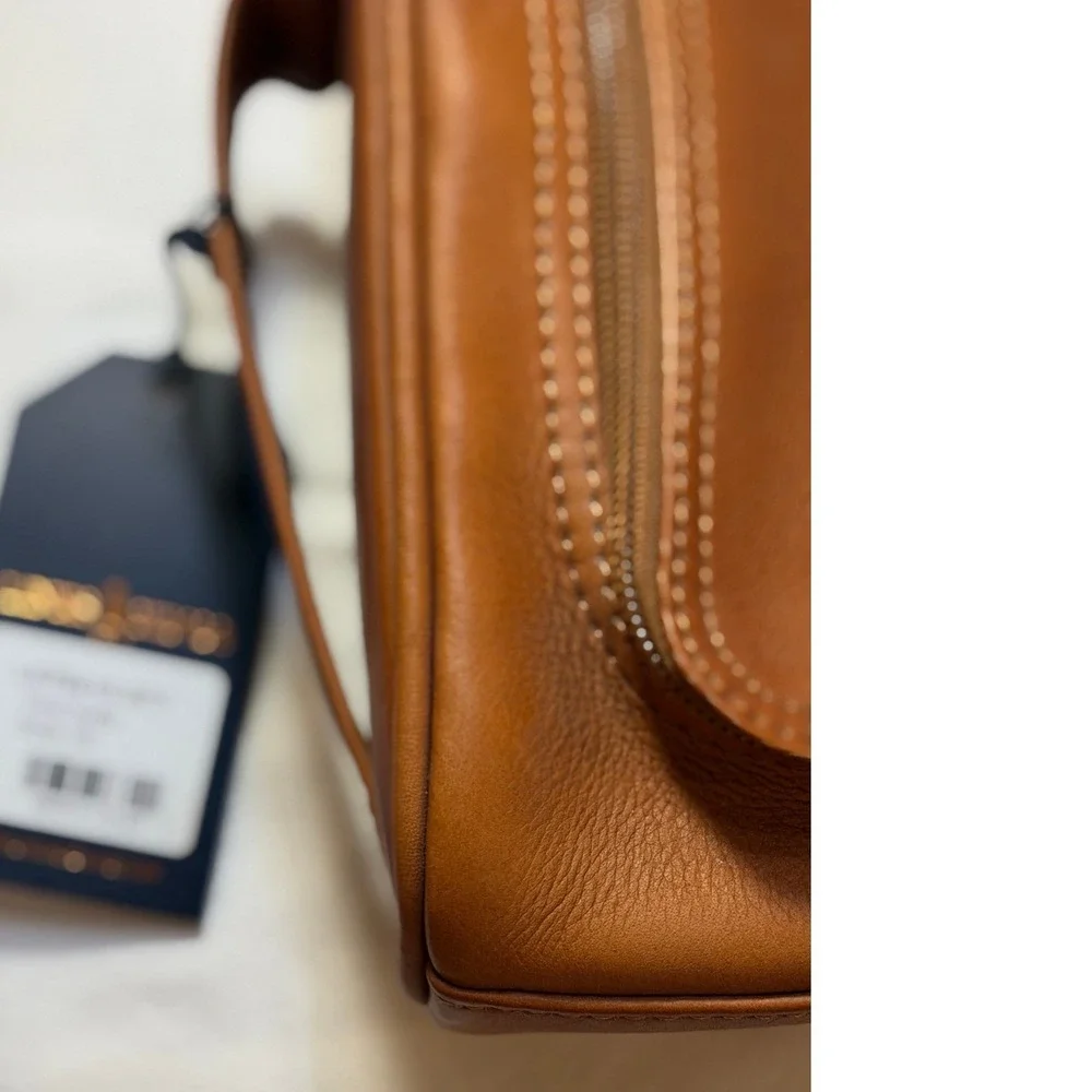 Links Kings Premium Leather Travel Caddy | Toiletry Bag with Dust Bag  NWT